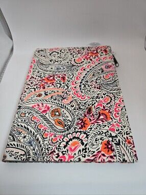Change by Sak Saum Paisley Notebook Cover Journal Sleeve Pink Orange Floral NWT